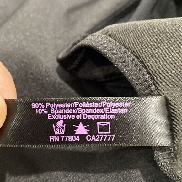 Dreamgirl Black Sheer Side Panel With High Slit Maxi Dress Size Small - Picture 14 of 14